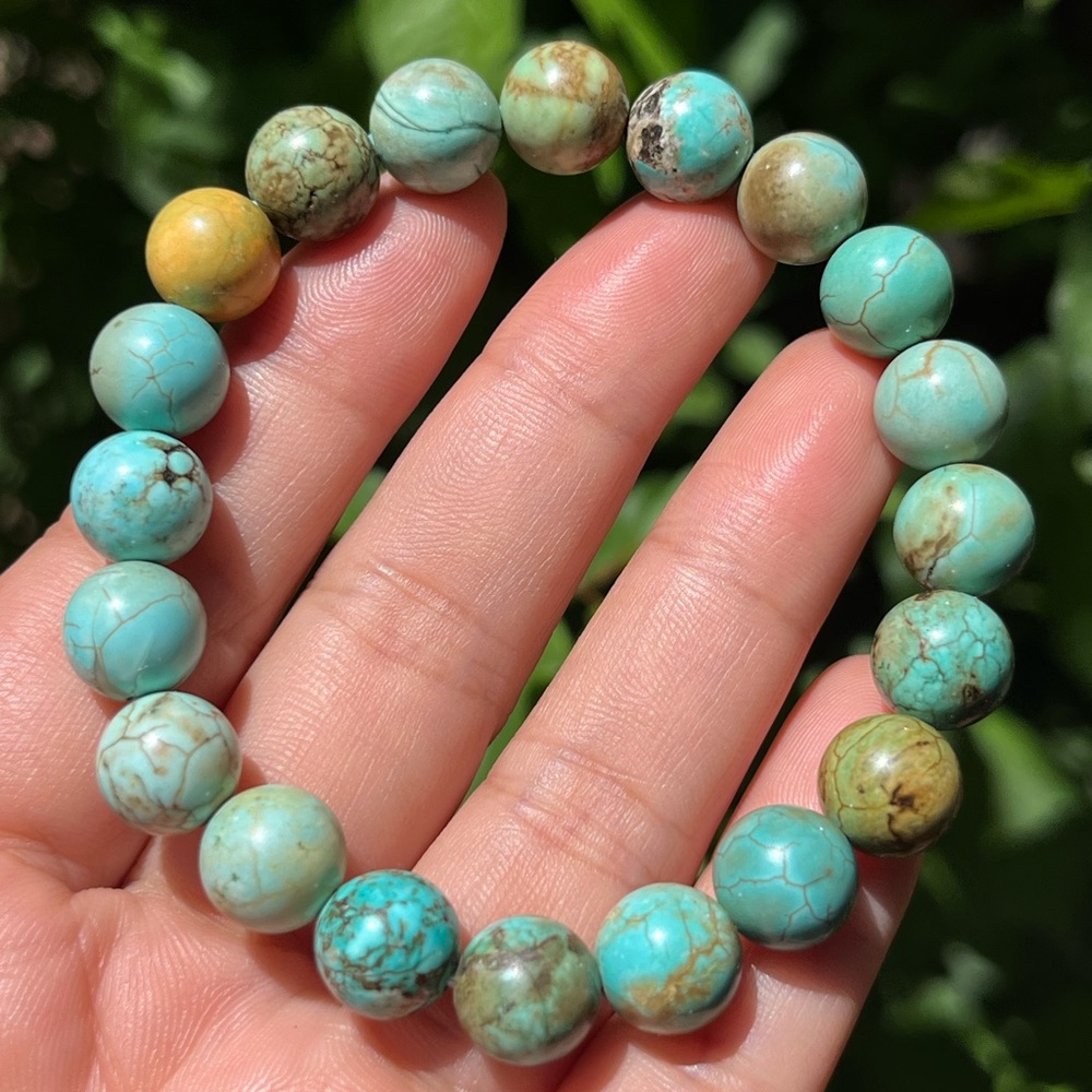 10mm stretchable turquoise bracelet‎